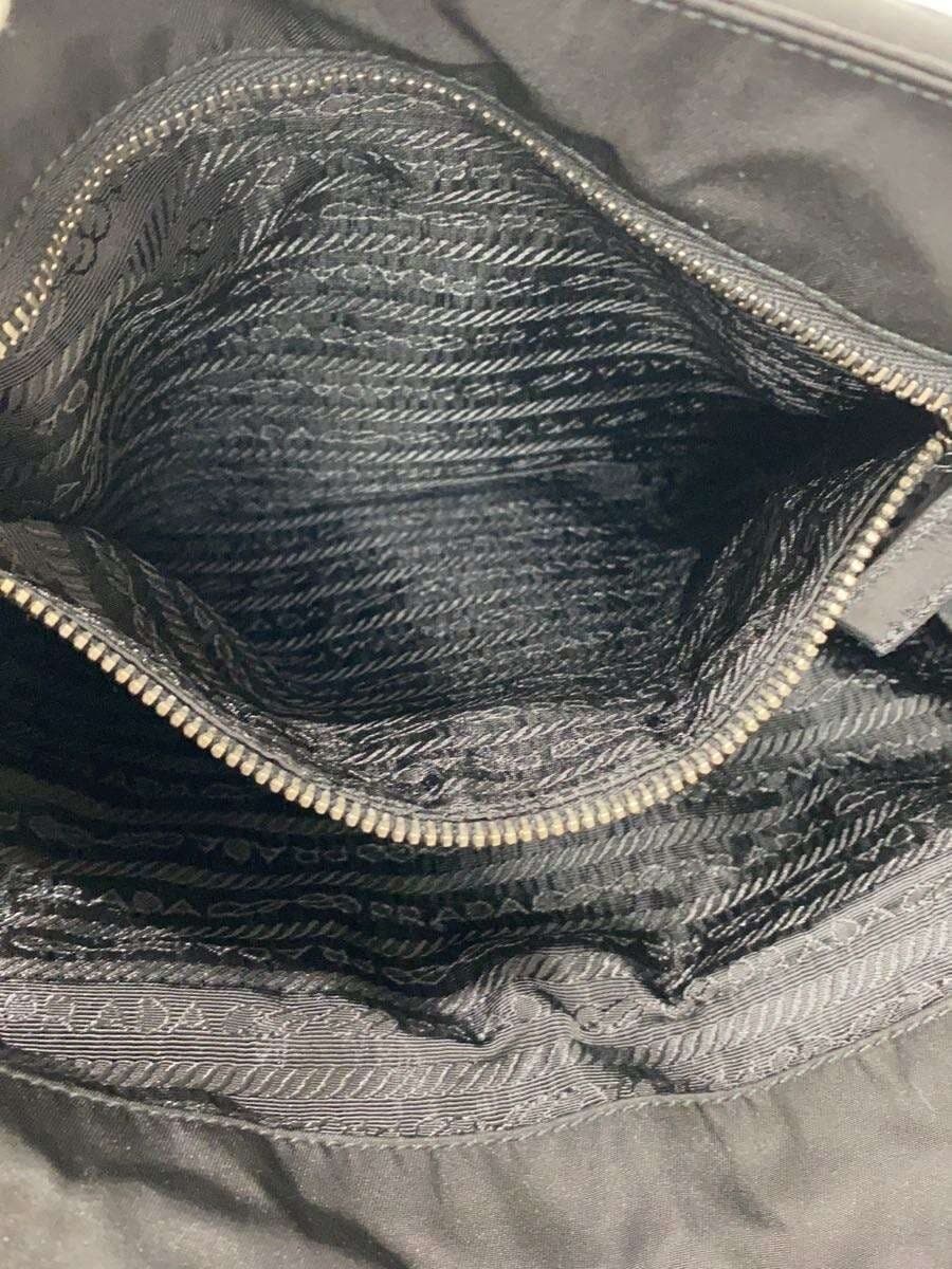 PRADA Shoulder Bag Nylon Black Solid Color 7
