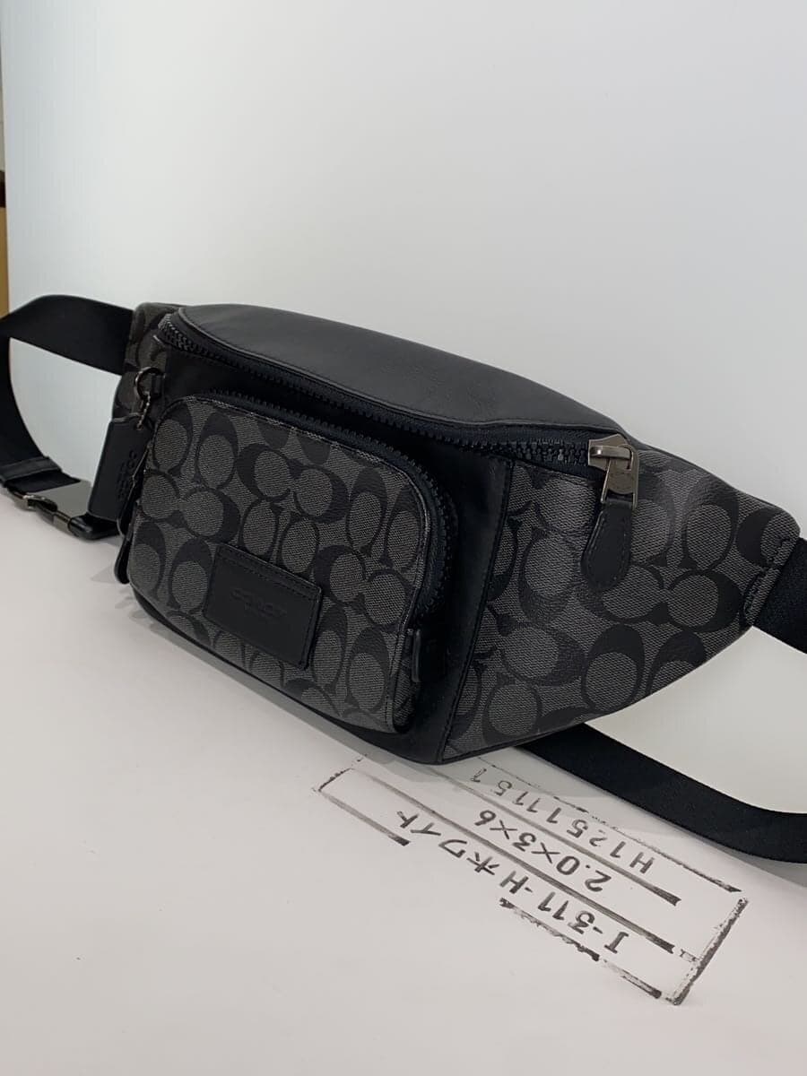 COACH Waist Bag PVC Black All-Over Print C3765 2
