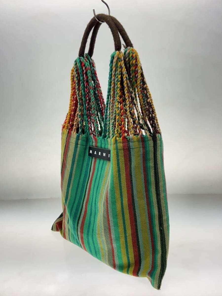 MARNI Tote Bag GRN Stripe 2