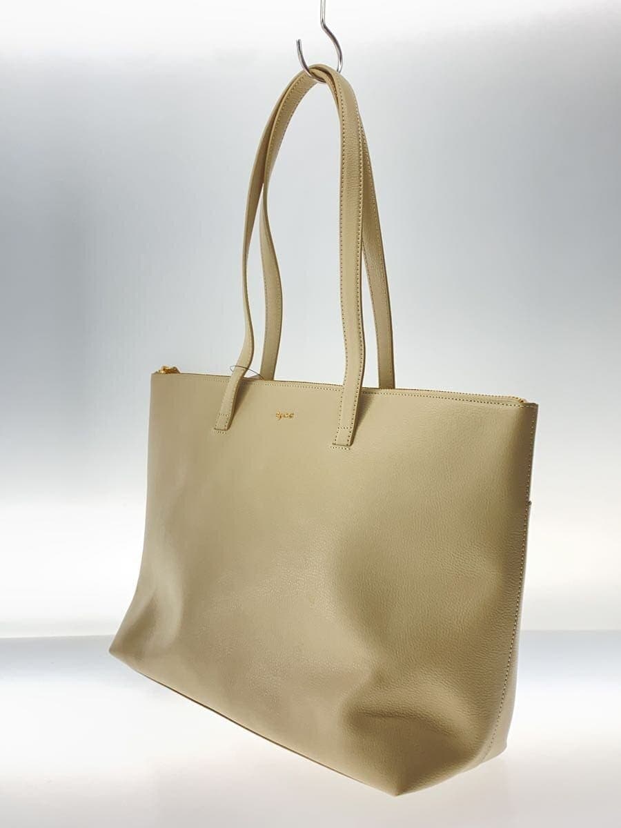 agnes b. Tote Bag Cowhide CRM IS11HZ-07 2