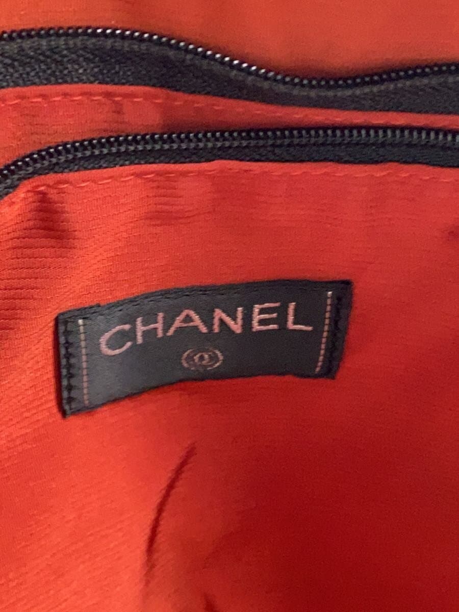 CHANEL Tote Bag Nylon Black Check 5