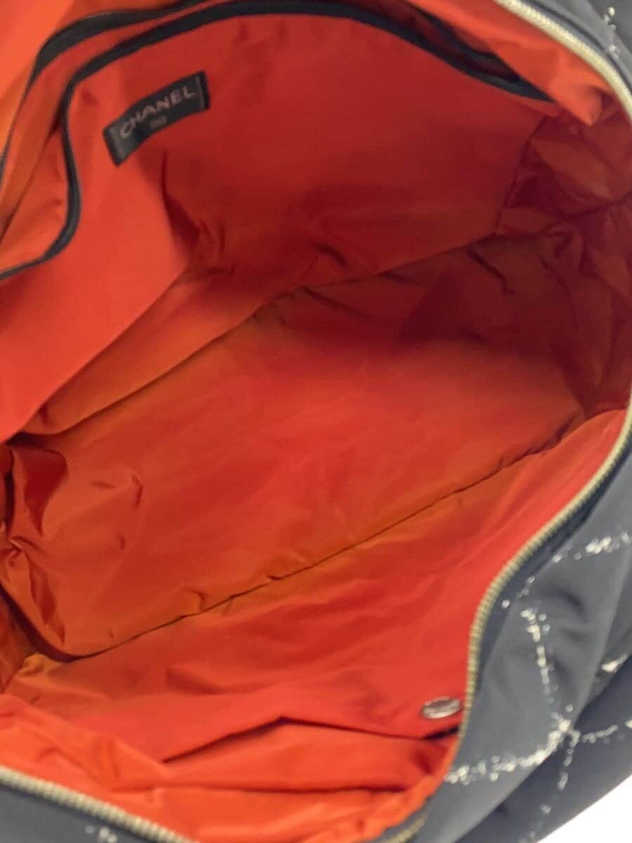 CHANEL Tote Bag Nylon Black Check 6