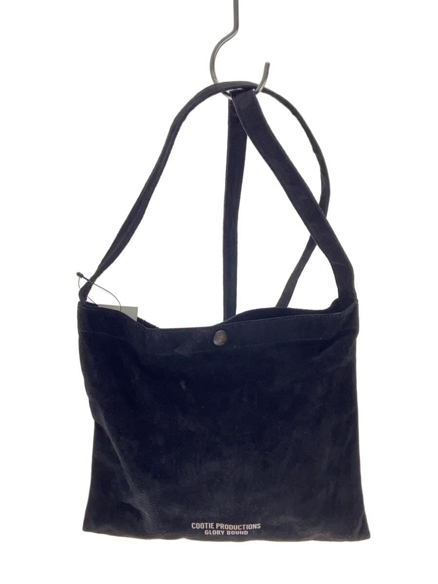 COOTIE shoulder bag suede BLK plain