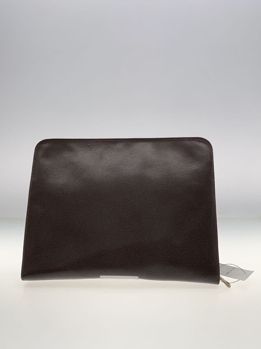 LONGCHAMP tote bag leather BRW solid color 3