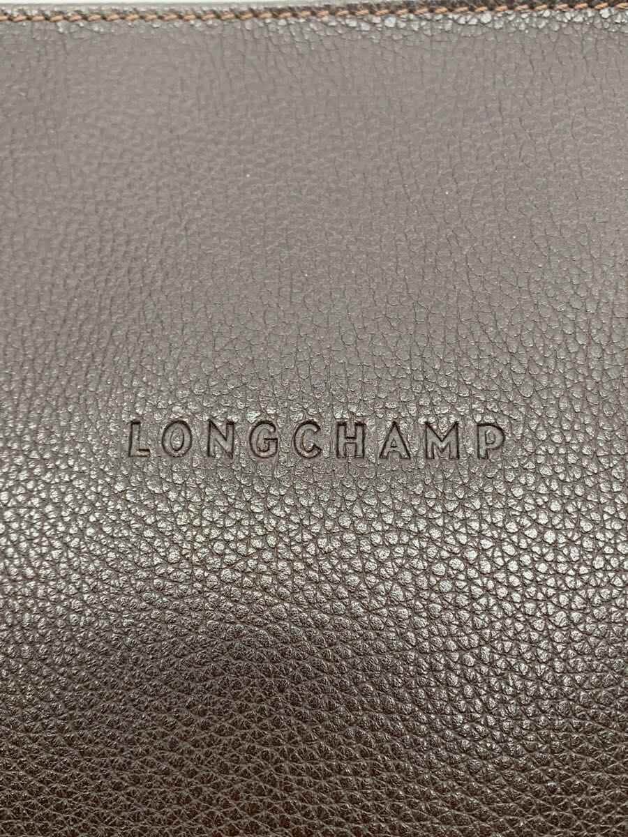 LONGCHAMP tote bag leather BRW solid color 5