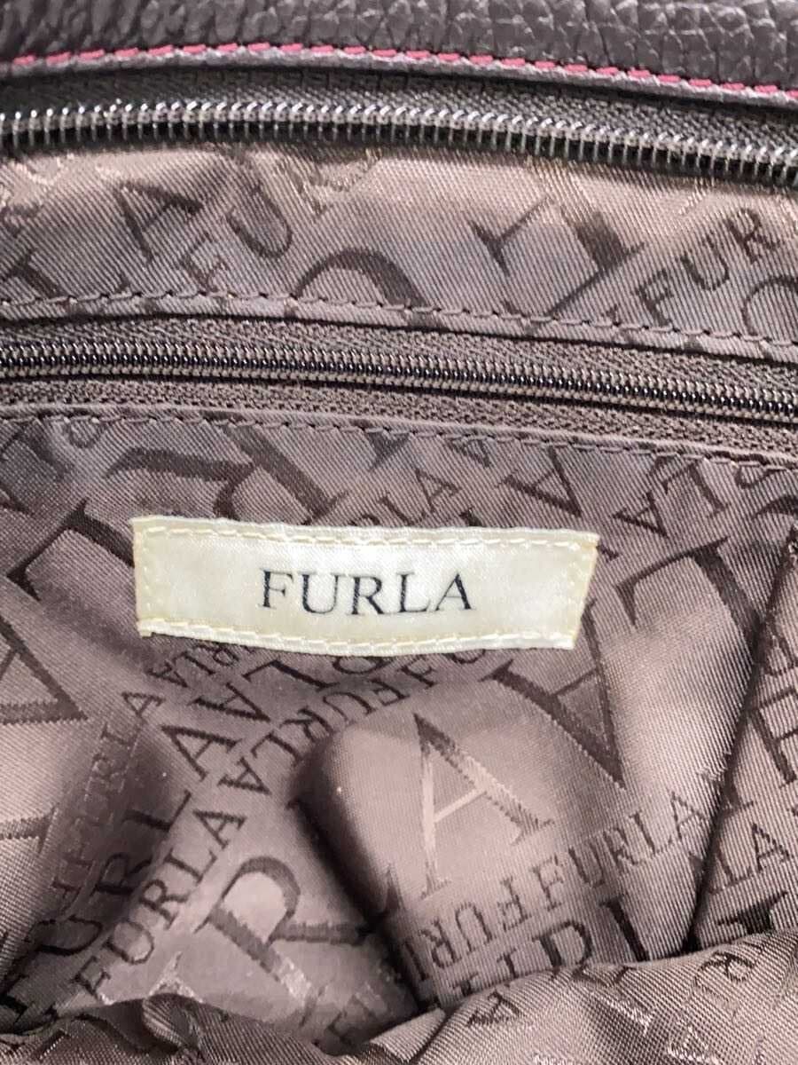 FURLA tote bag leather BRW plain 5