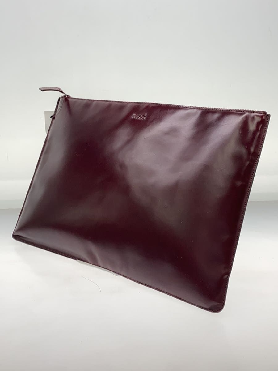 AMI PARIS clutch bag leather BRD 2