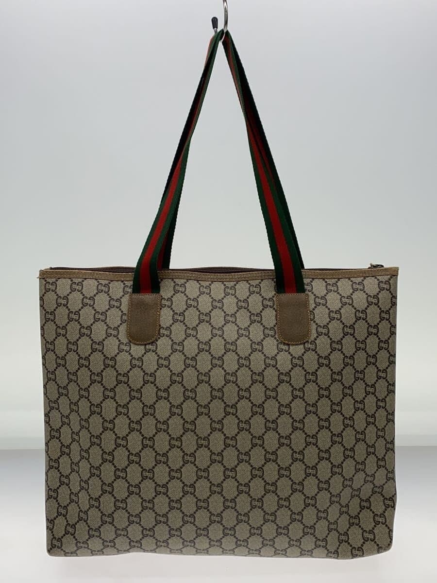GUCCI PLUS Tote Bag Leather BRW All-over pattern 3