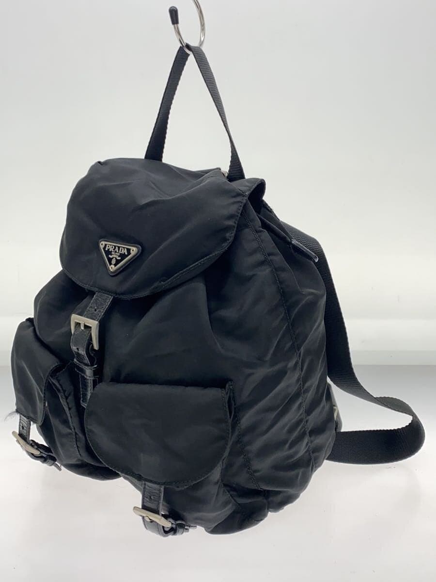 PRADA backpack nylon black plain 2