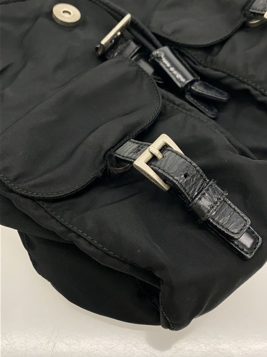 PRADA backpack nylon black plain 7