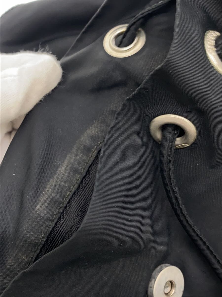 PRADA backpack nylon black plain 8