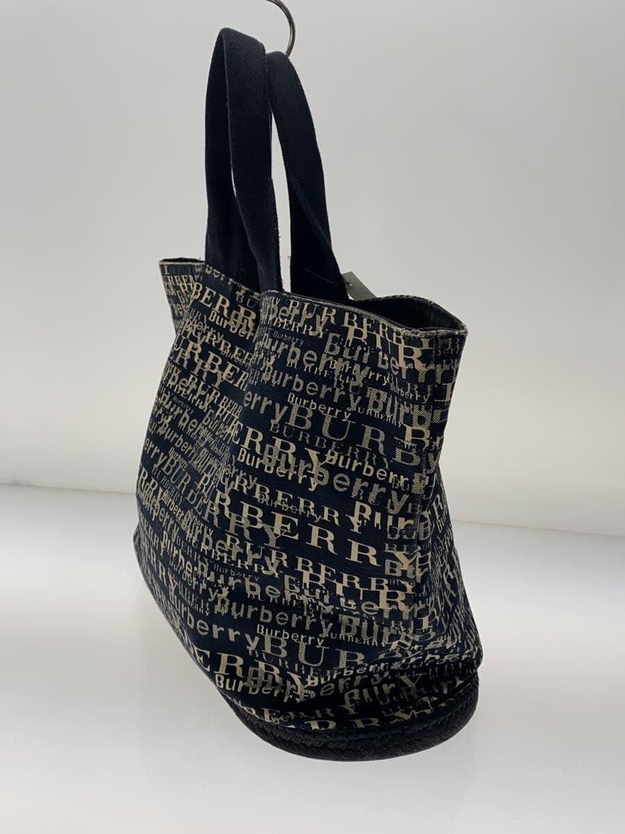 BURBERRY Tote Bag Canvas NVY All Over Pattern 2