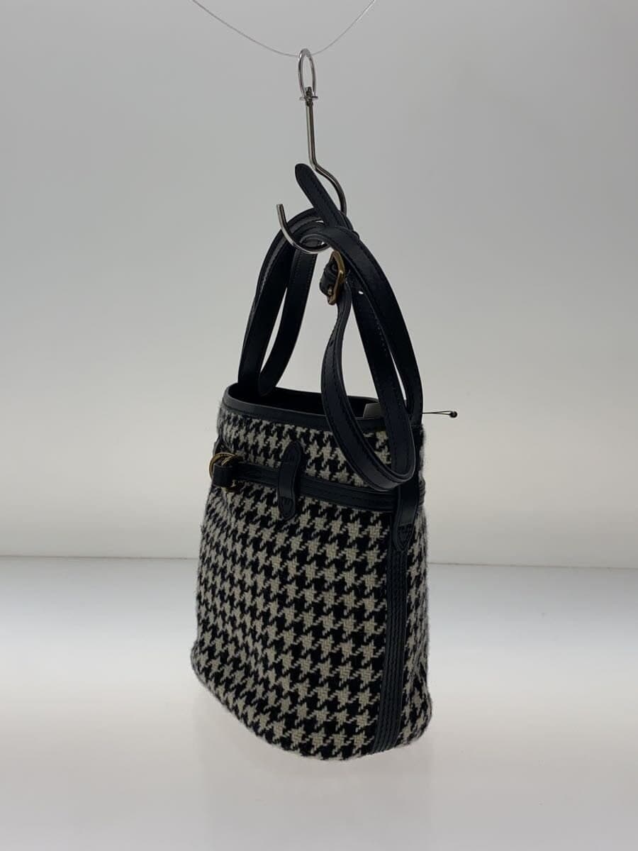 POLO RALPH LAUREN Bellport Shoulder Bag Wool BLK Houndstooth 2