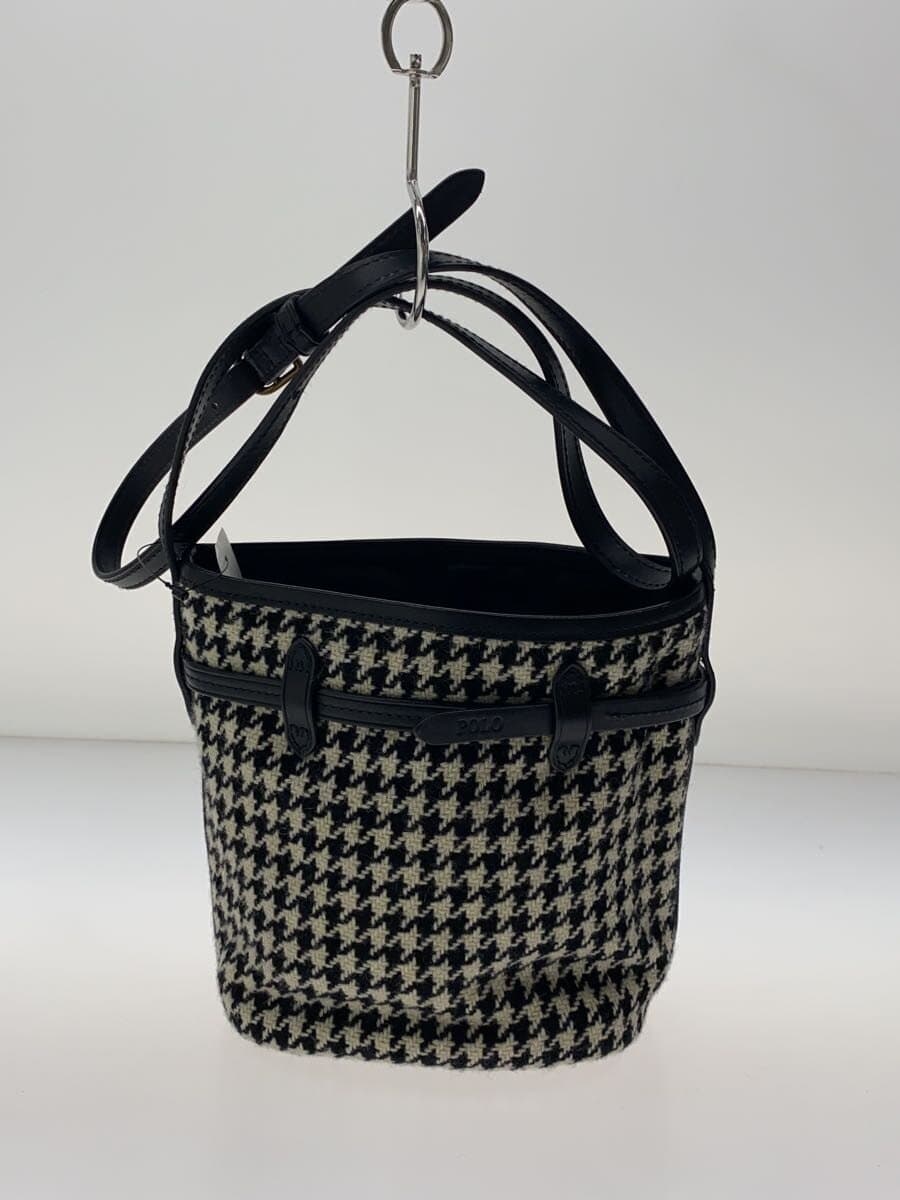 POLO RALPH LAUREN Bellport Shoulder Bag Wool BLK Houndstooth 3
