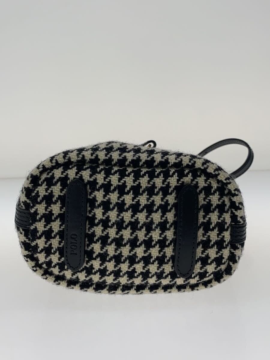POLO RALPH LAUREN Bellport Shoulder Bag Wool BLK Houndstooth 4