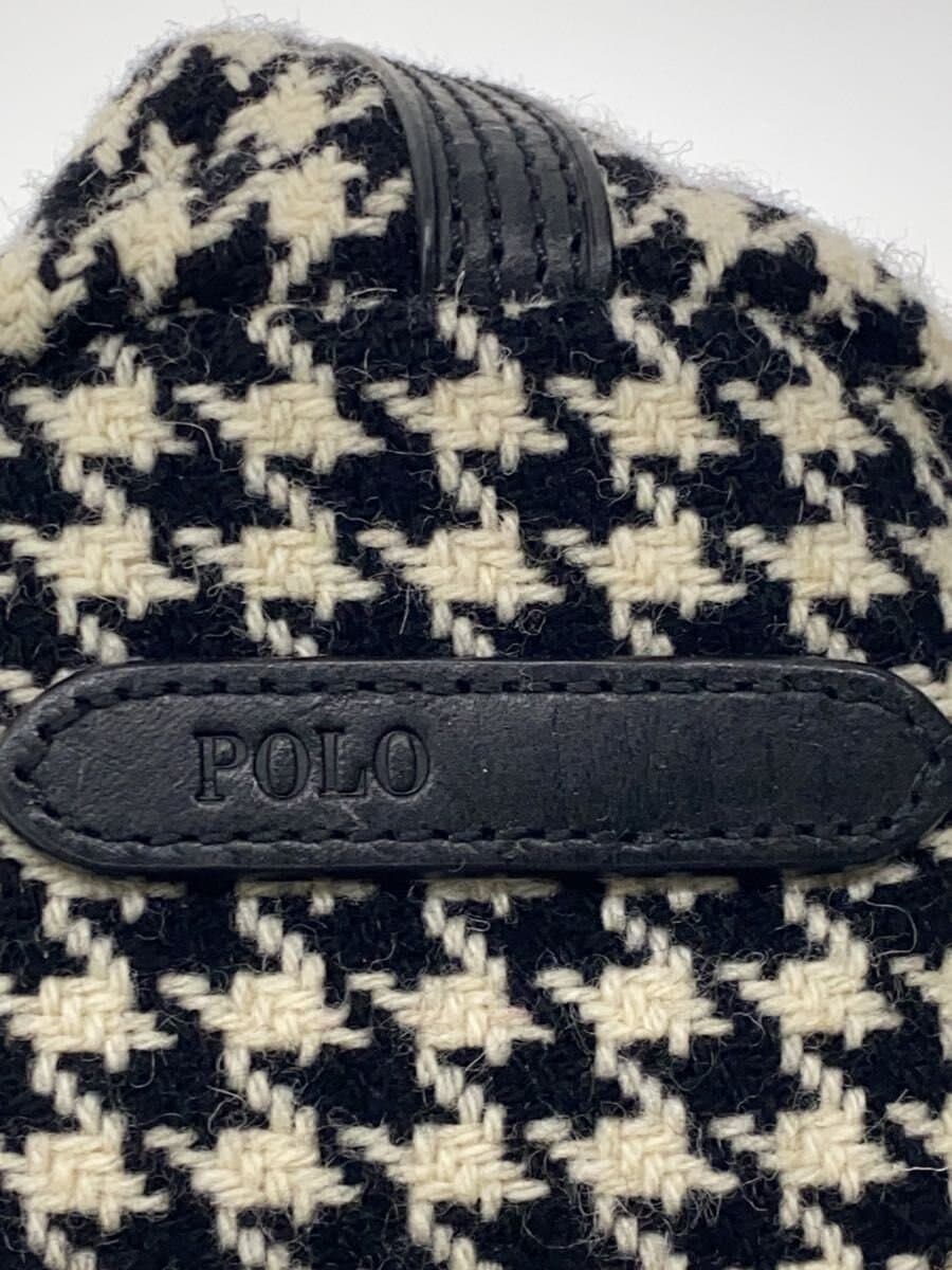 POLO RALPH LAUREN Bellport Shoulder Bag Wool BLK Houndstooth 5