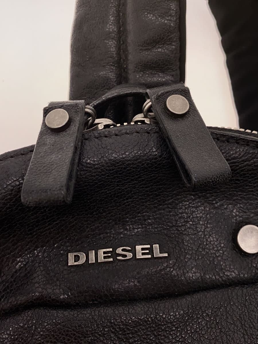 DIESEL Shoulder Bag Leather BLK Solid 93243 5