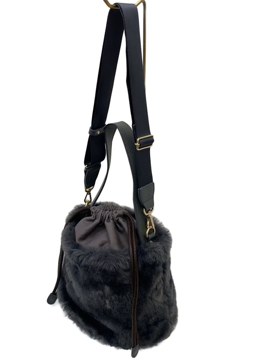 Russet Shoulder Bag Fur Gray CE-1184 2