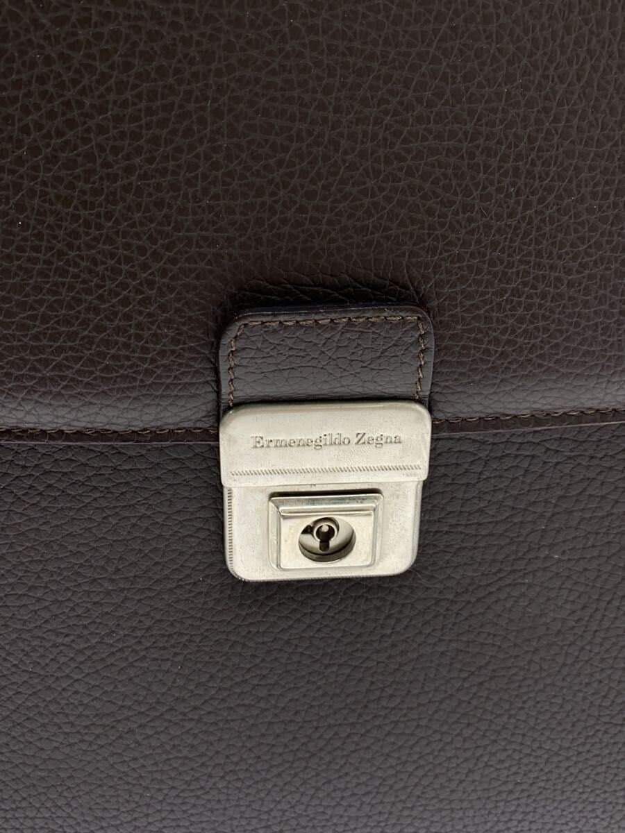 Ermenegildo Zegna Briefcase Leather BRW Solid 5
