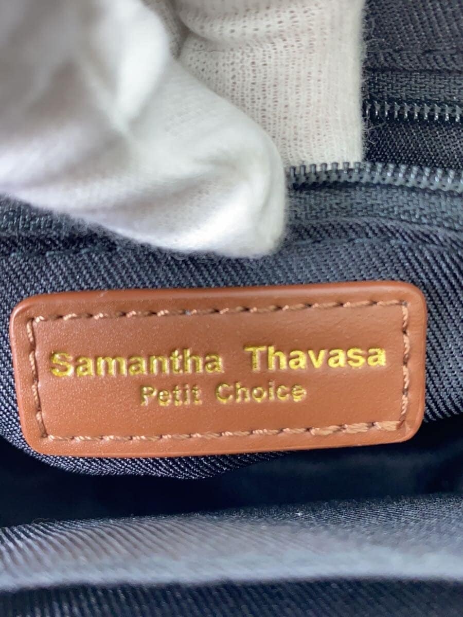 Samantha Thavasa Shoulder Bag Faux Leather BLK Solid 5