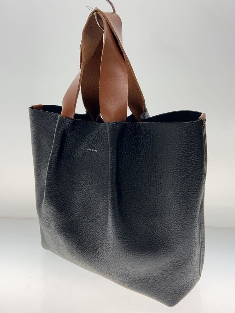 Hender Scheme bag leather black plain 2
