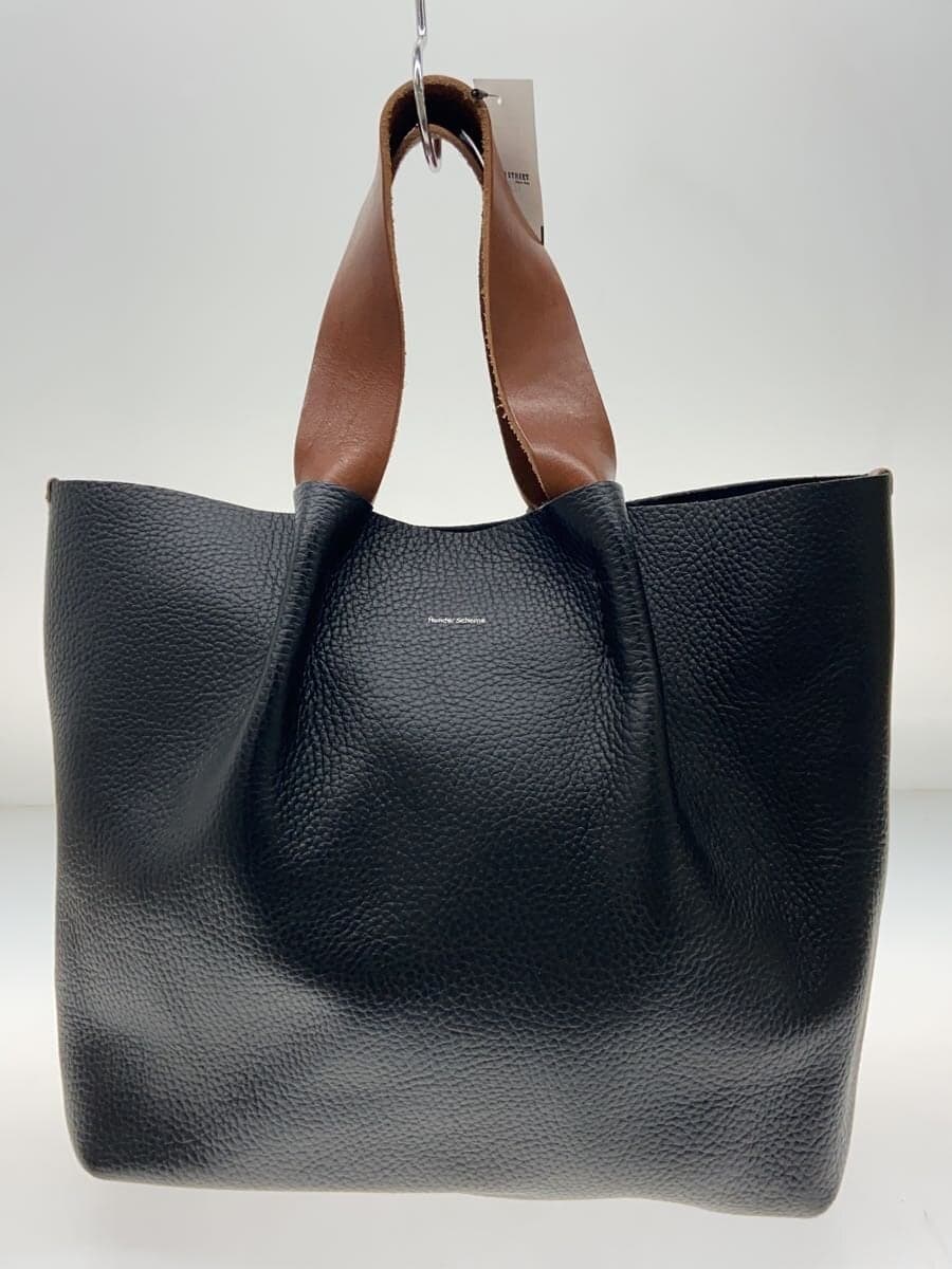Hender Scheme bag leather black plain 3