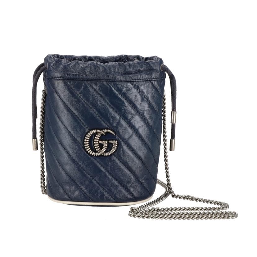 GUCCI GG Marmont Mini Bucket Bag 573817 525*** AB Rank 09 [Used] 573817