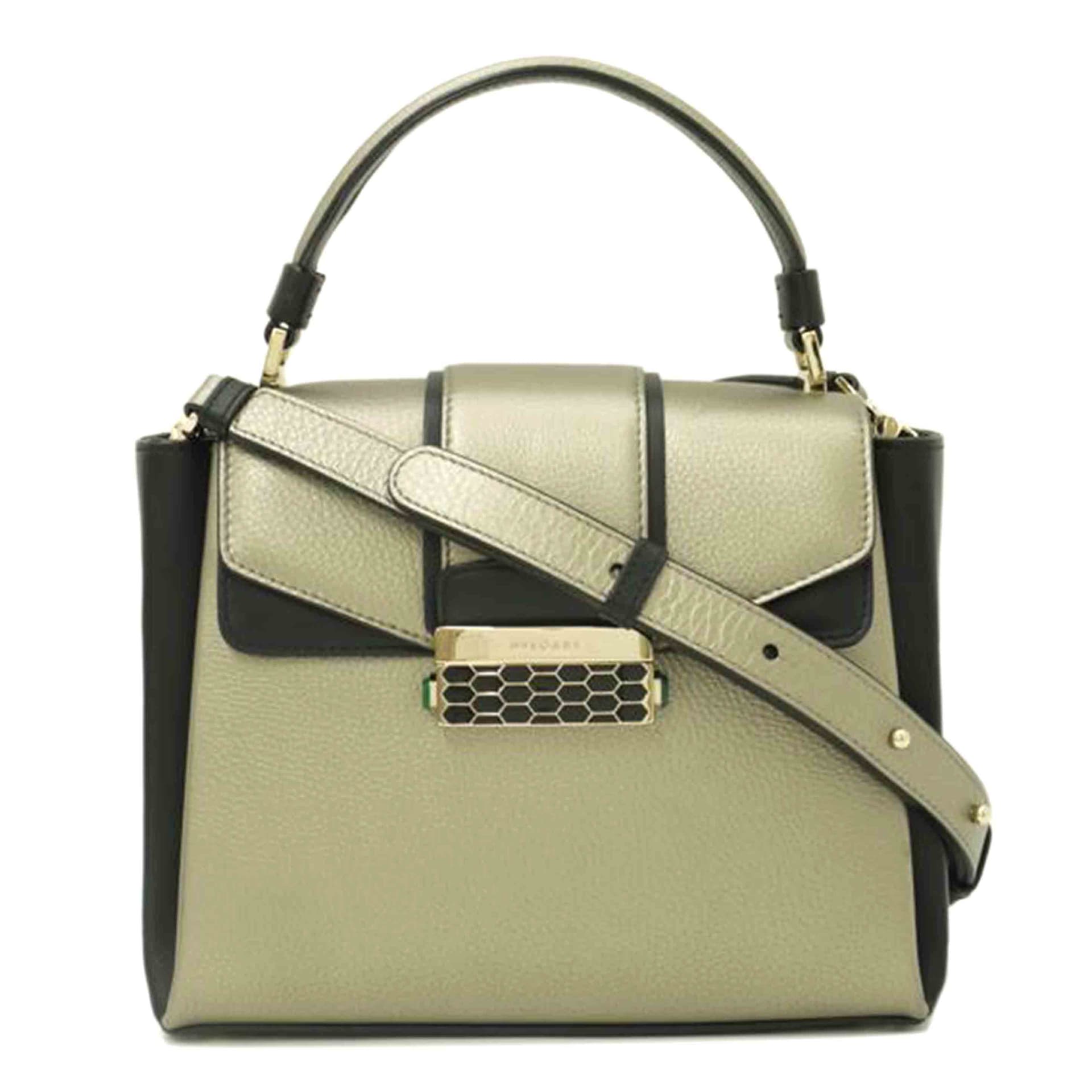 BVLGARI Bulgari Serpenti Viper 3-way Handbag Gray Rank A 69 [Used]