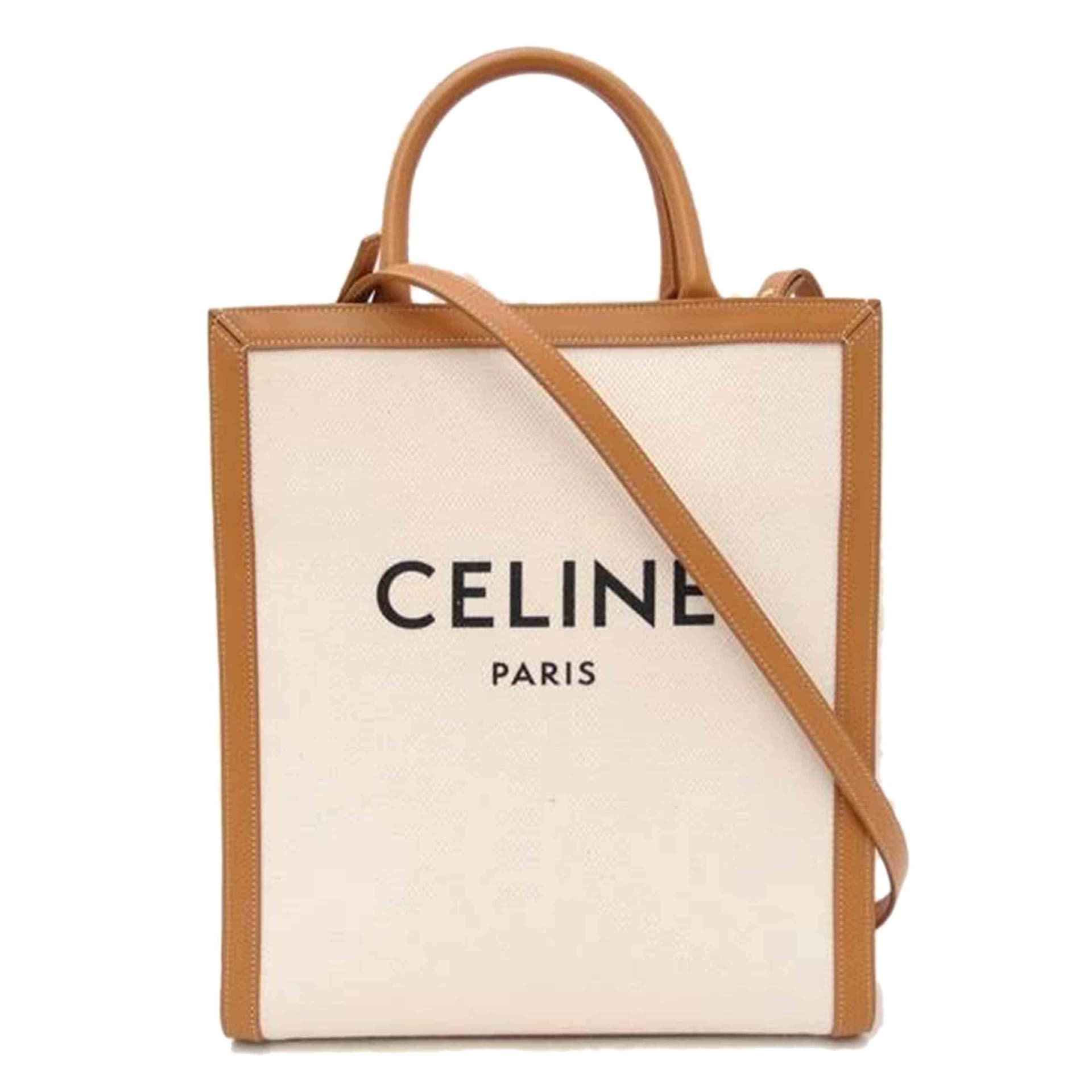 CELINE Celine Vertical Cabas Small Tote White 192082BNZ AN0*** AB Grade 69
