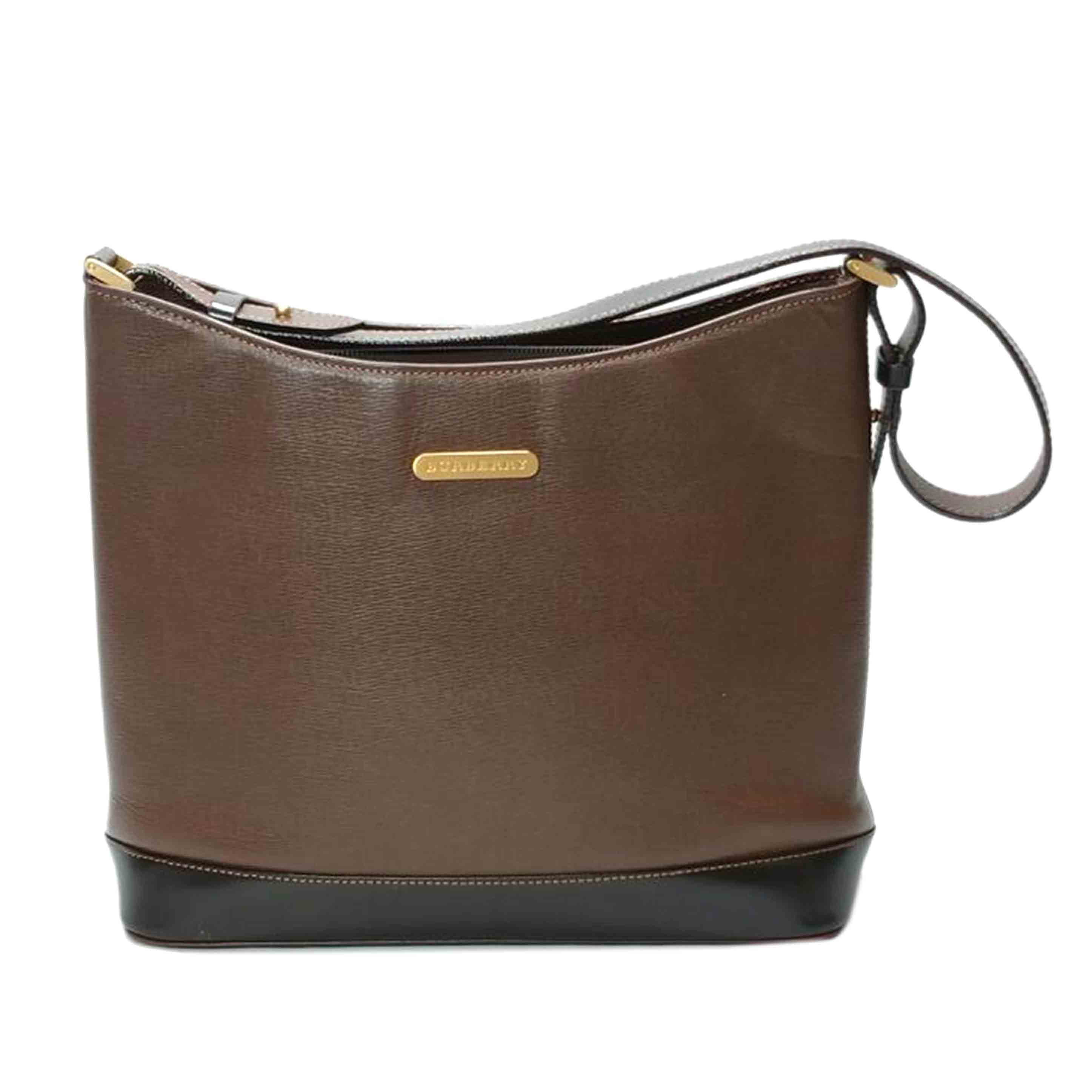 BURBERRY Leather One Shoulder Bag Rank B 52 [Used]