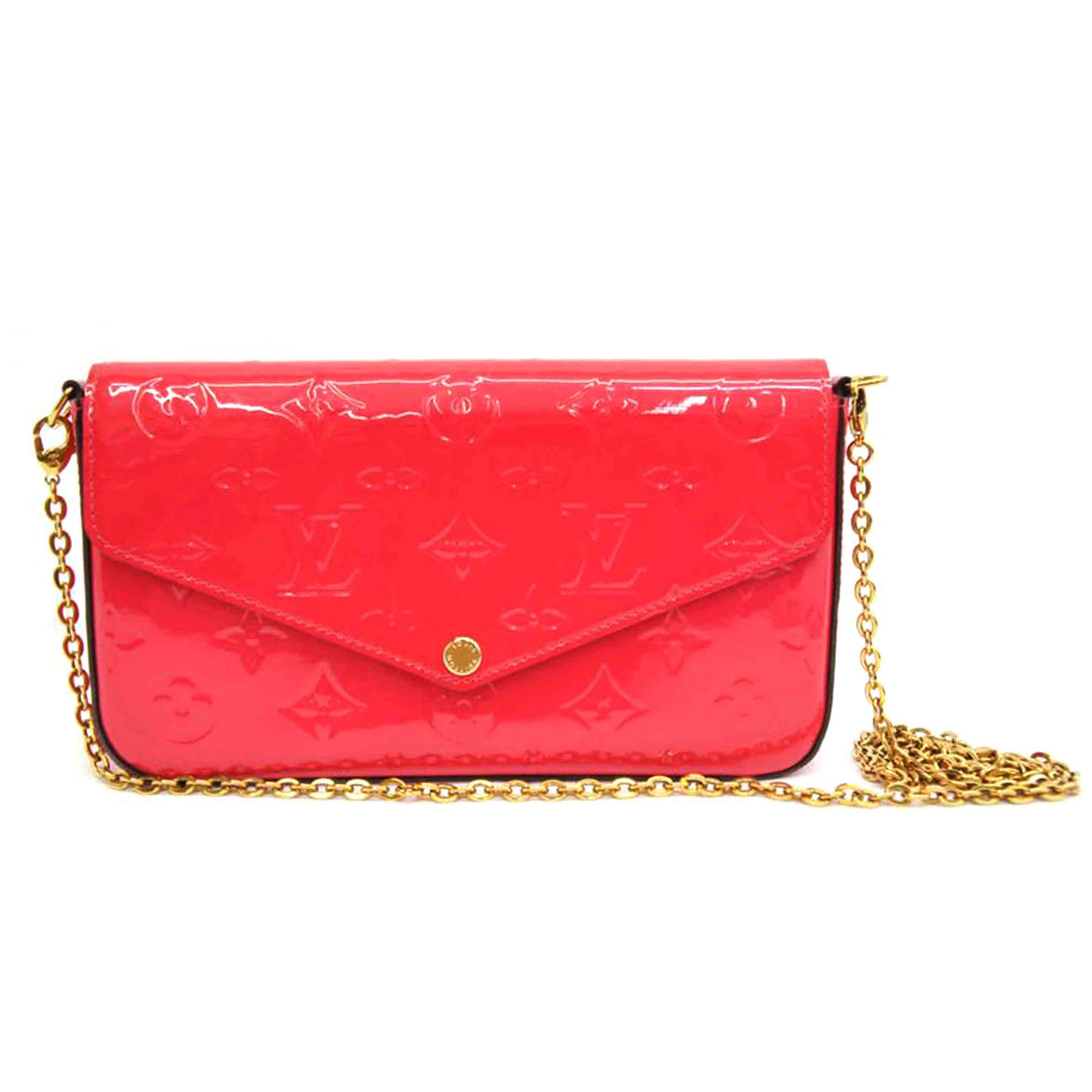 LOUIS VUITTON Louis Vuitton Felice Chain Shoulder MG Vernis Hot Pink M61787