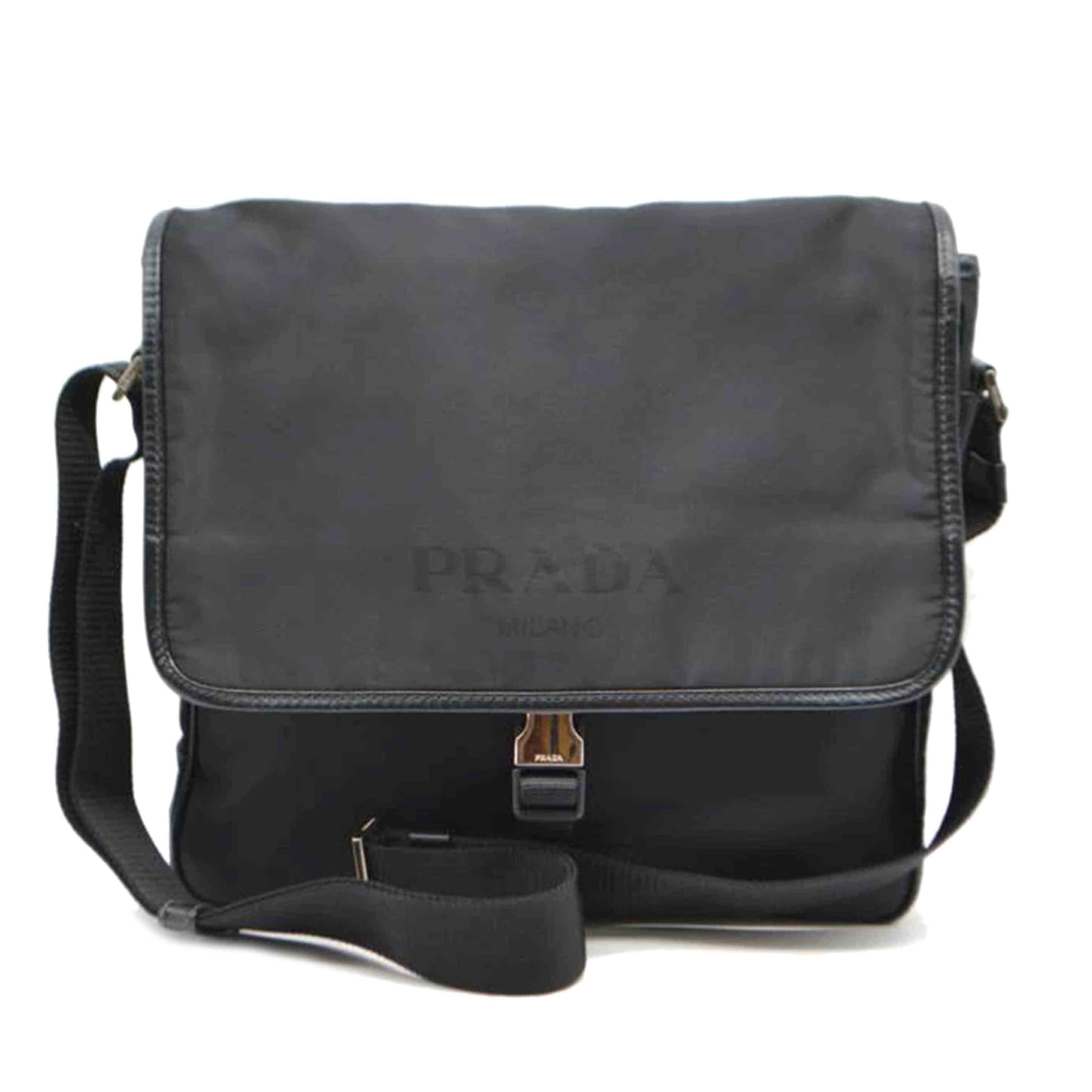 PRADA Tessuto Saffiano Messenger Bag Nero 2VD166 180 AB Rank 89Used 2VD166