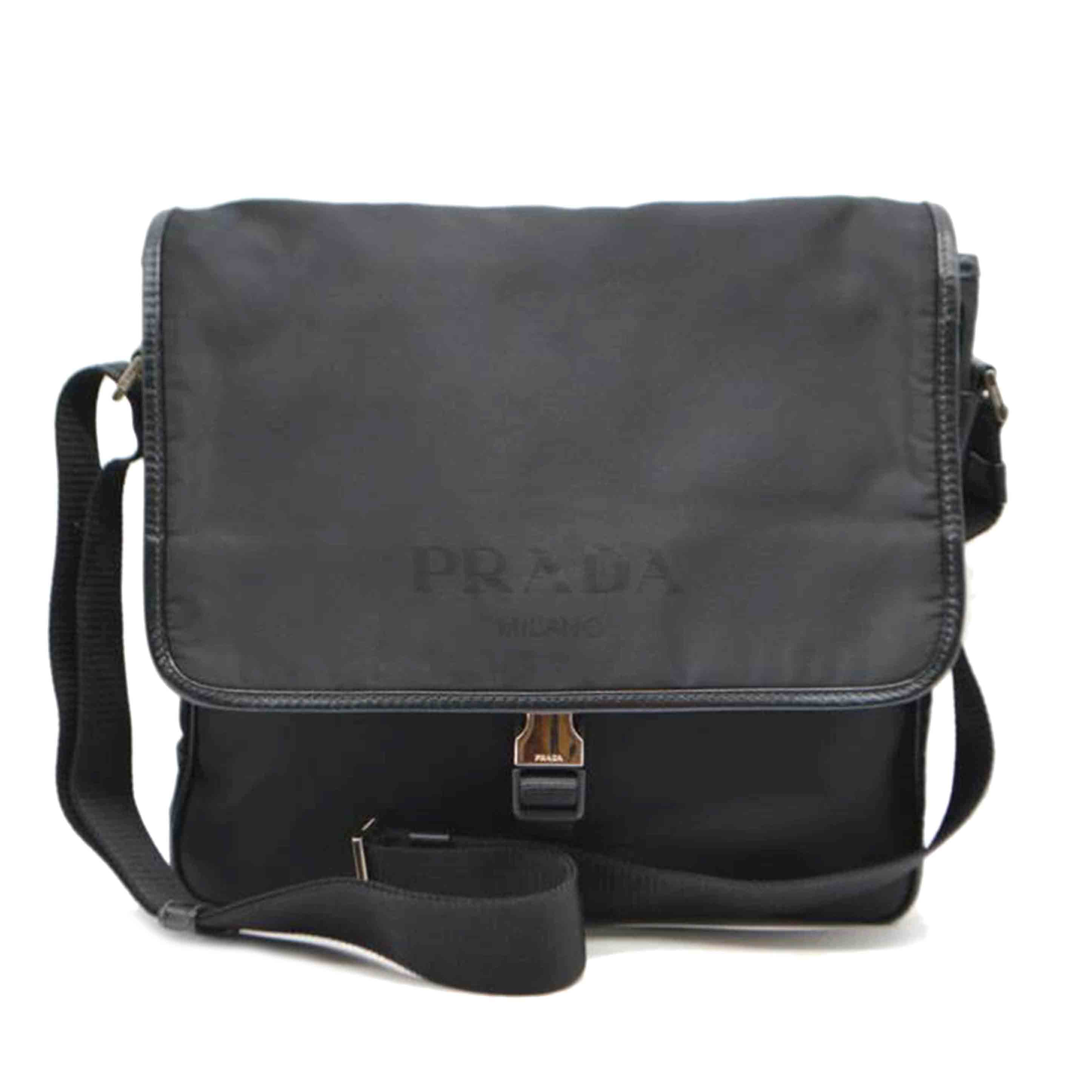 PRADA Tessuto Saffiano Messenger Bag Nero 2VD166 180 AB Rank 89Used 2VD166