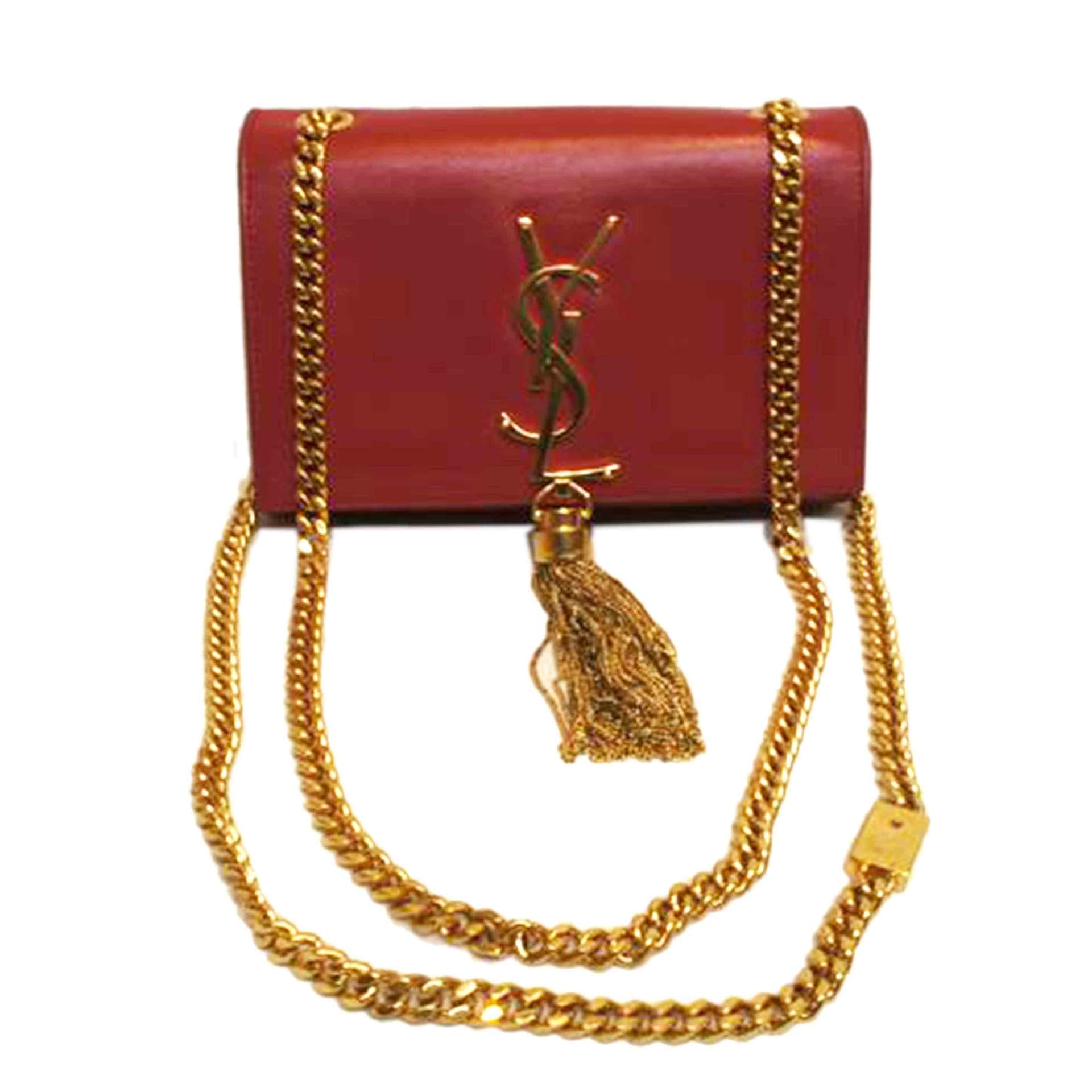 SAINT LAURENT Saint Laurent YSL Classic Kate Monogram Chain Shoulder Red 326076 A Grade 92