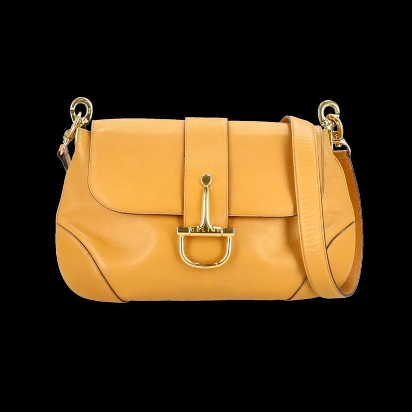 Rare & Vintage ARCHIVECELINE Horsebit Flap Leather Shoulder M17** AB Rank