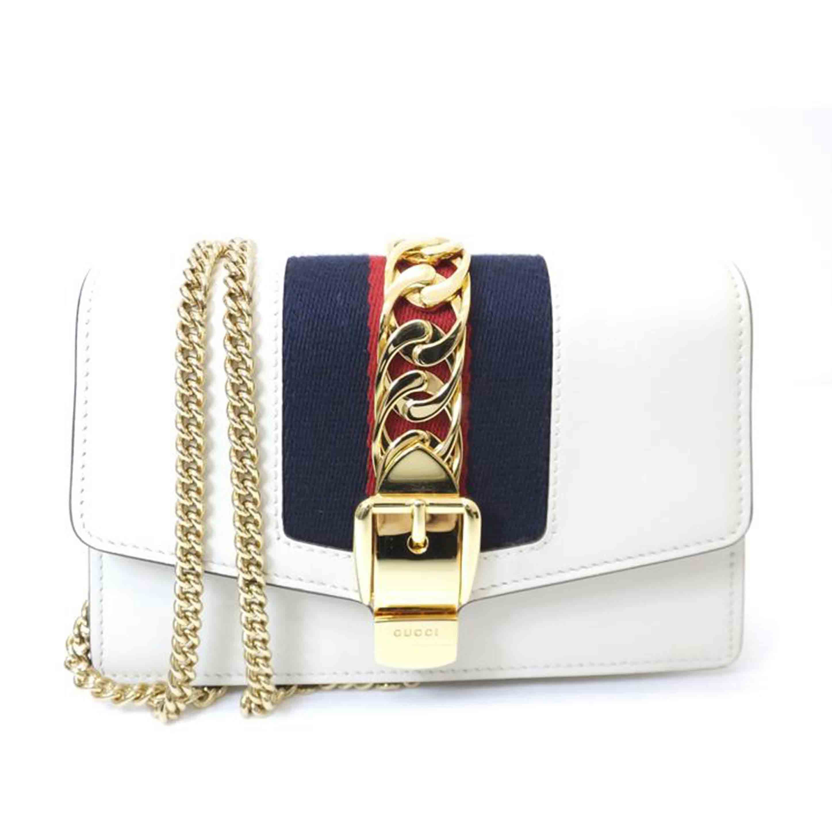 GUCCI Mini Chain Shoulder Bag Sylvie 494646 218* AB Rank 88 [Used] 494646