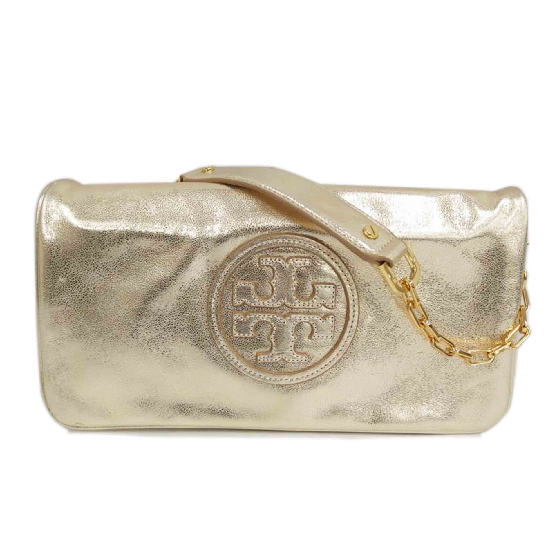 TORYBURCH Tory Burch Gold Logo Chain Shoulder AB Grade 82