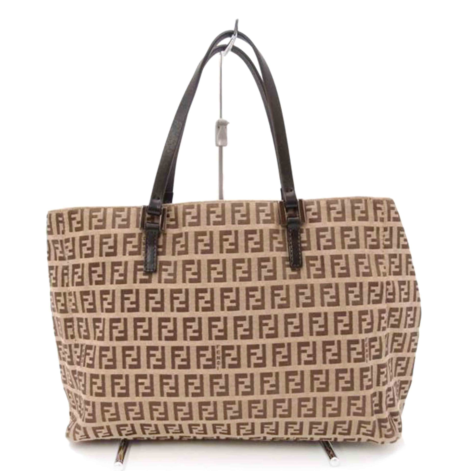 FENDI Zucchino Pattern Tote Brown 8BH018 Rank A 69 [Used] 8BH018
