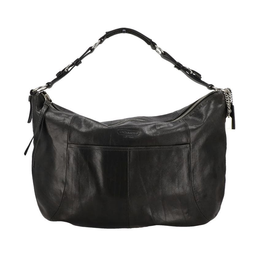 COACH Coach Leather One Shoulder Bag Black 12685 H08** AB Rank 18Used 12685