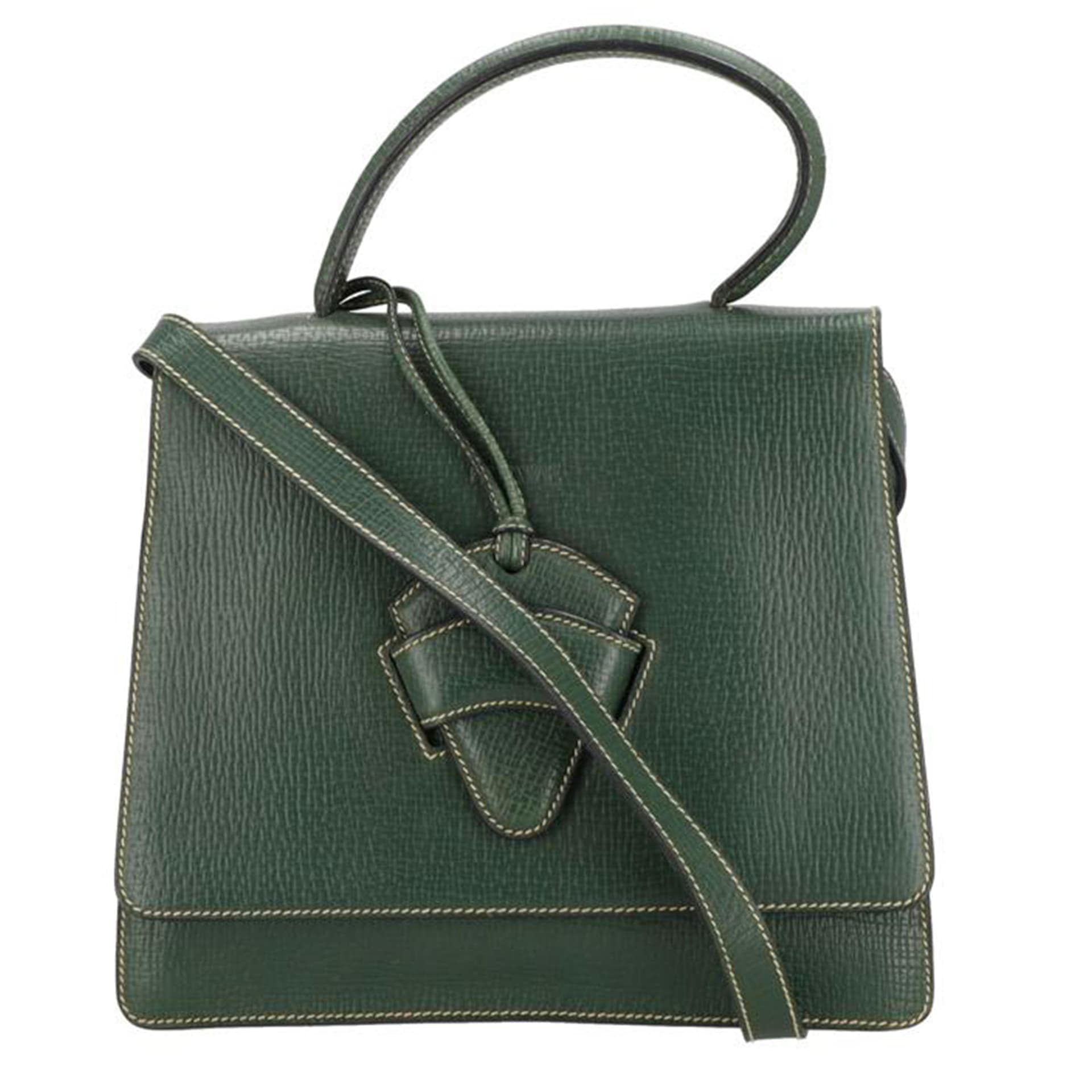 LOEWE Barcelona 2WAY Shoulder Bag Green AB Rank 24Used