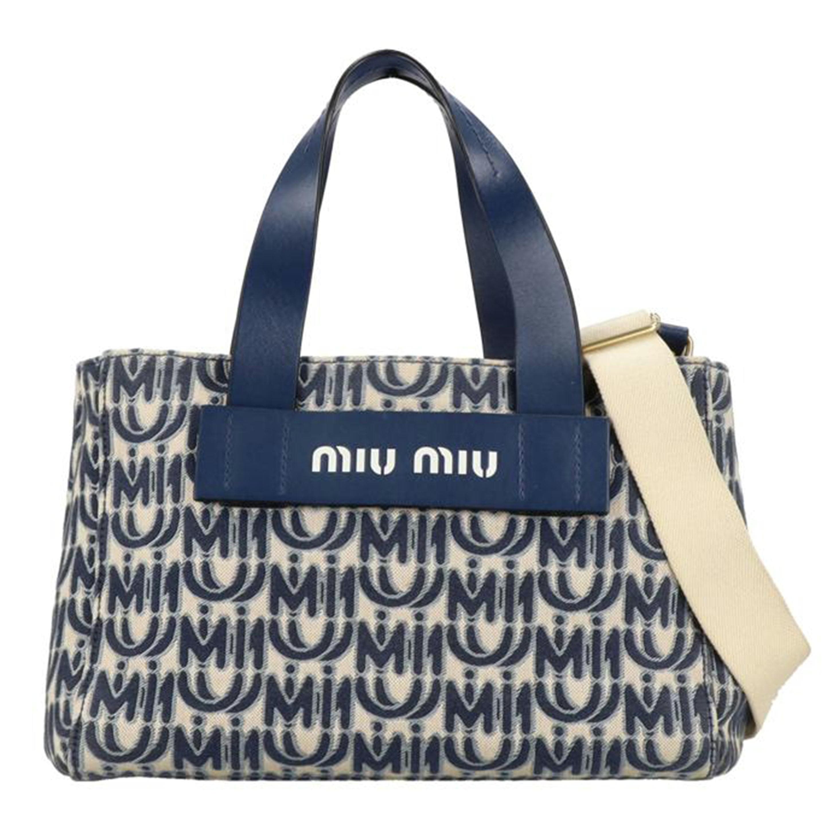 miu miu Miu Miu Canvas 2WAY Shoulder Bag 5BA085 AB Rank 18Used 5BA085