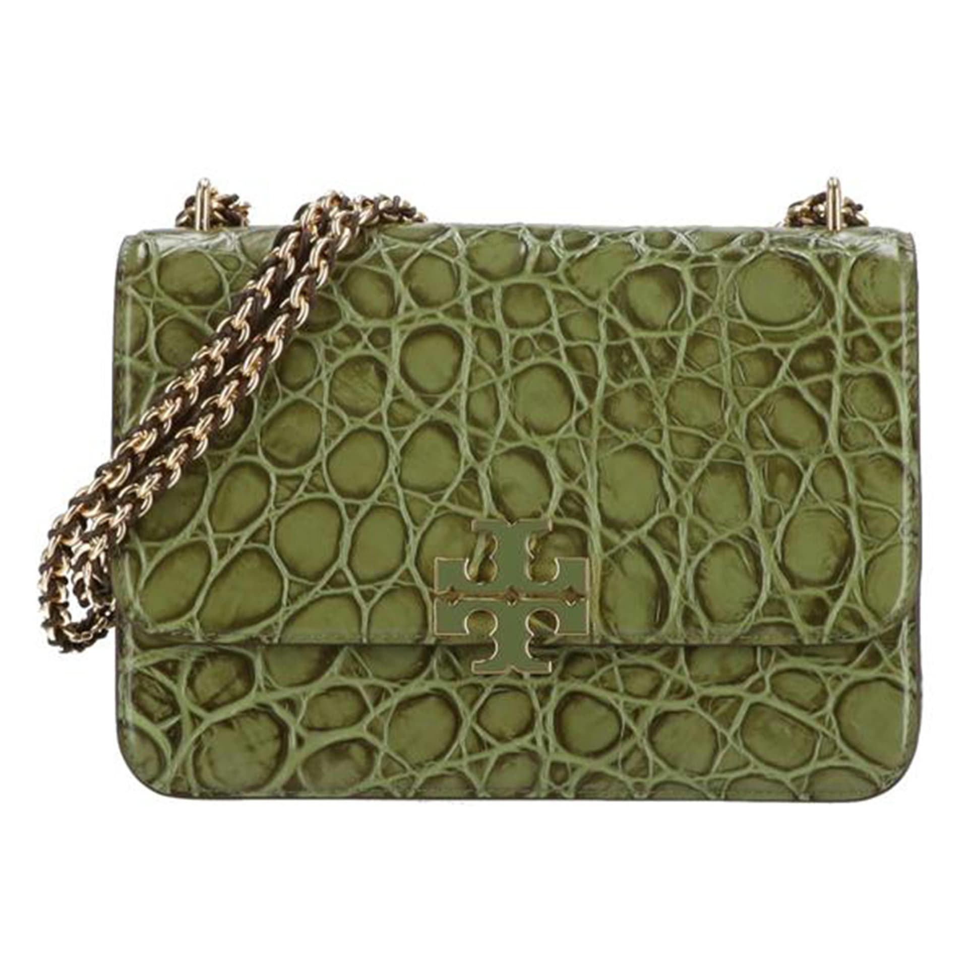 TORY BURCH Tory Burch BRITTEN EMBOSSED CROC SMALL SHOULDER BAG 175723 S Grade 94
