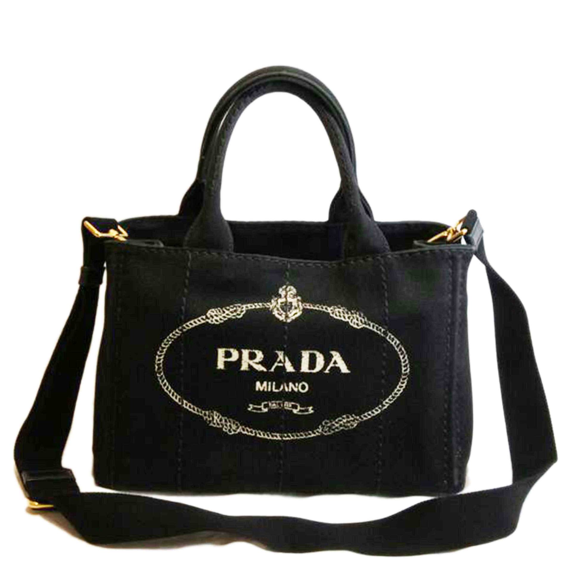 PRADA PRADA Mini Kanapa Canvas Black 2-Way 204 AB Grade 92