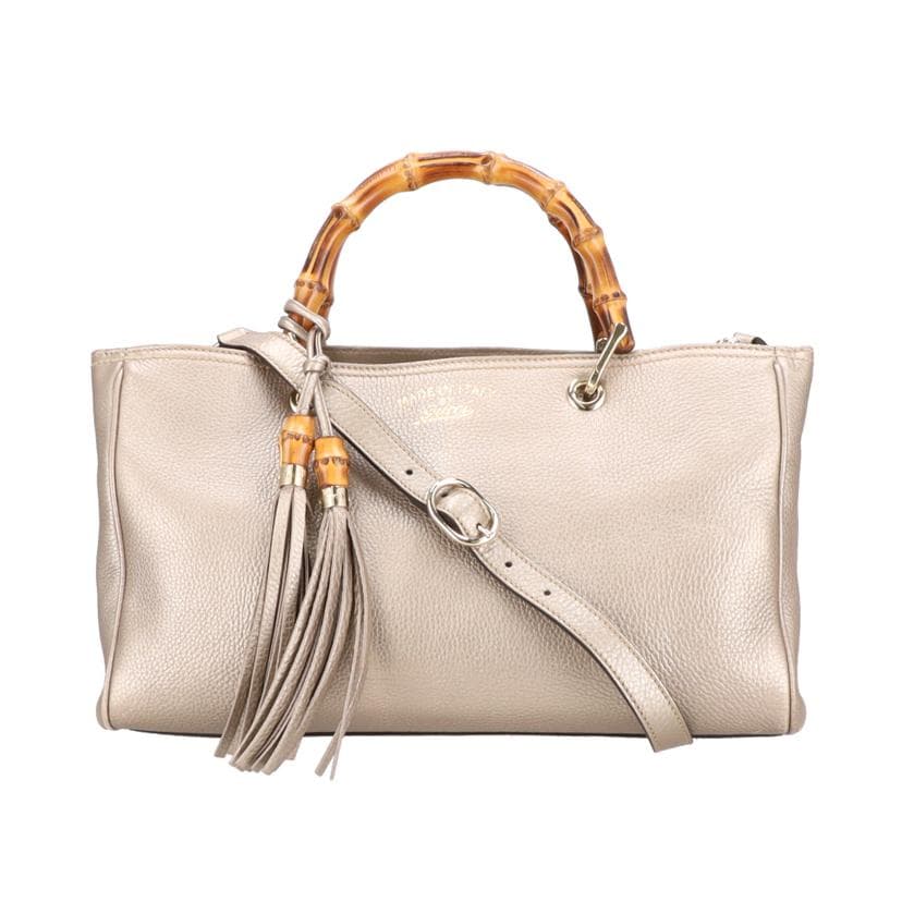 GUCCI GUCCI Bamboo Shopper Leather Tote Bag 323660 001*** AB Grade 24