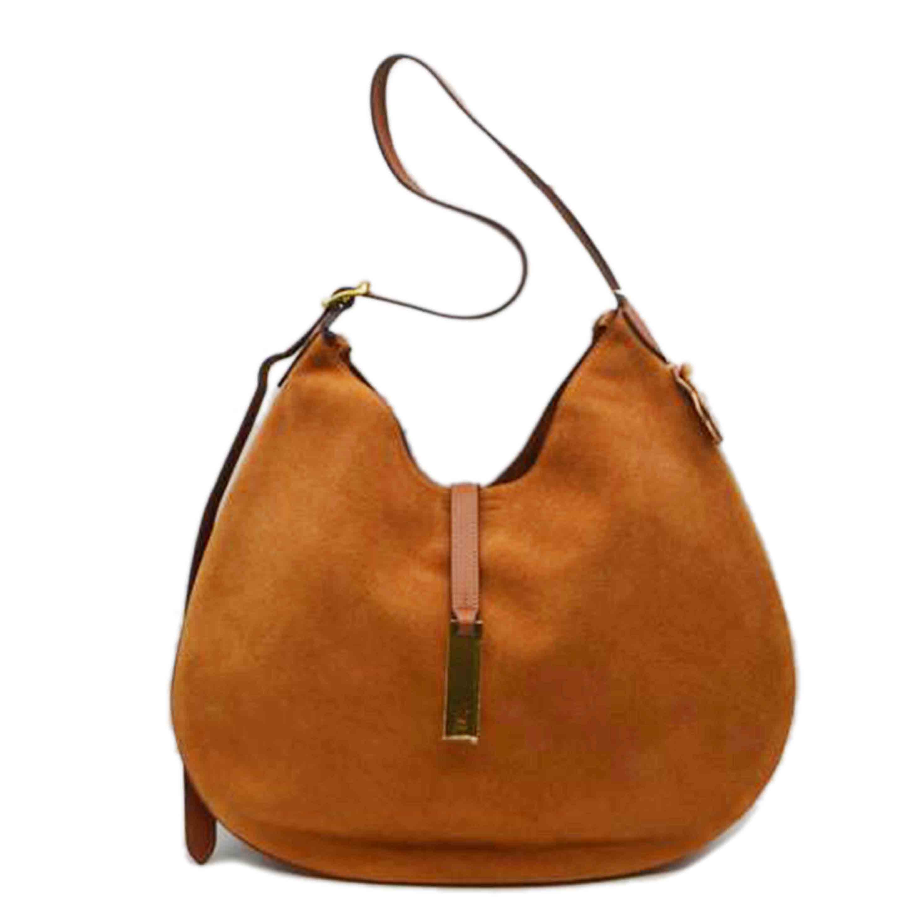 RALPH LAUREN Polo ID Suede Medium Shoulder Bag AB Rank 89 [Used]