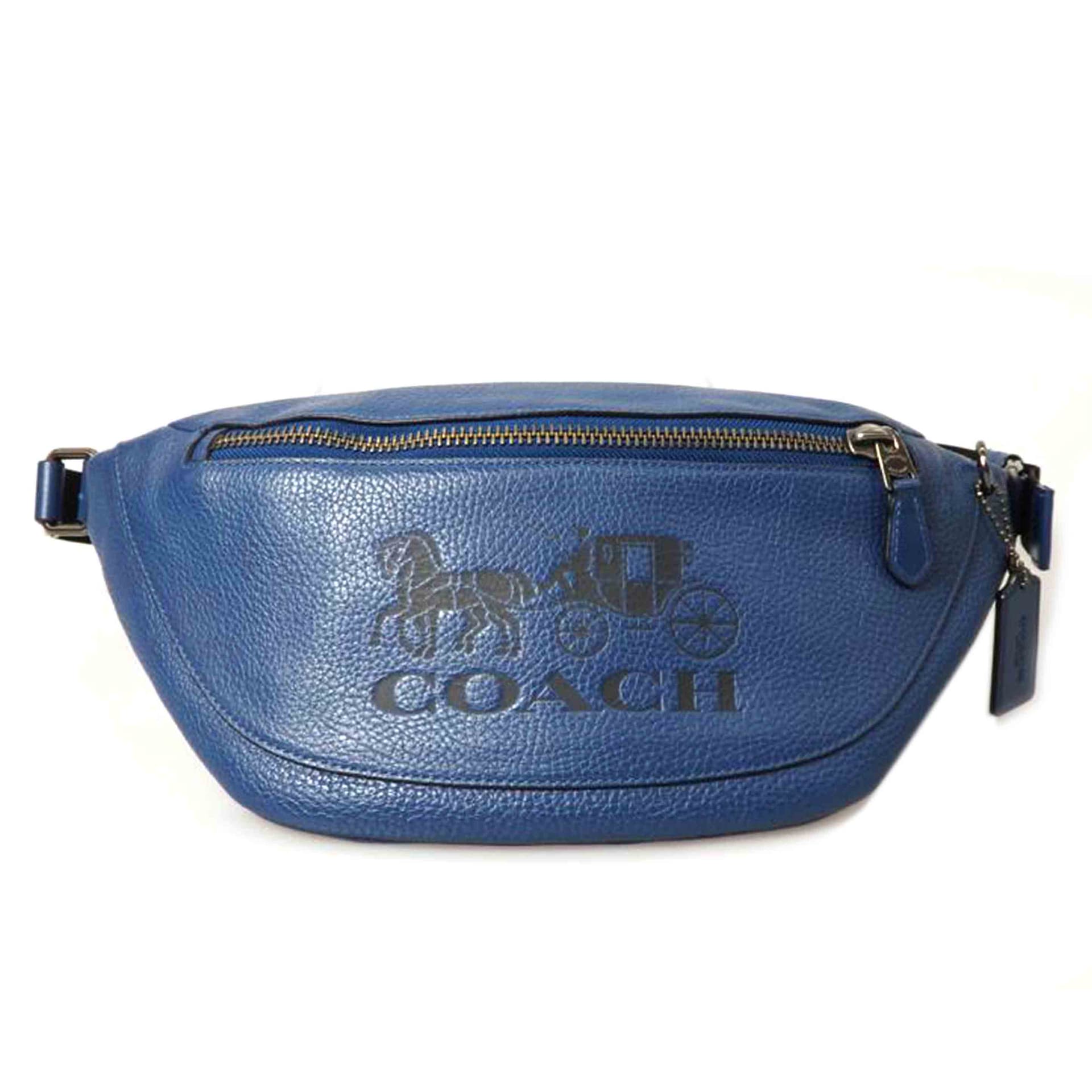 COACH Waist Bag Blue C4137 B21** AB Rank 76 [Used] C4137
