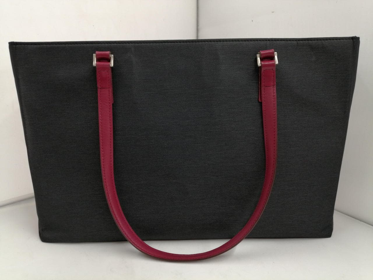Stitched Tote Bag: Black and Red 2