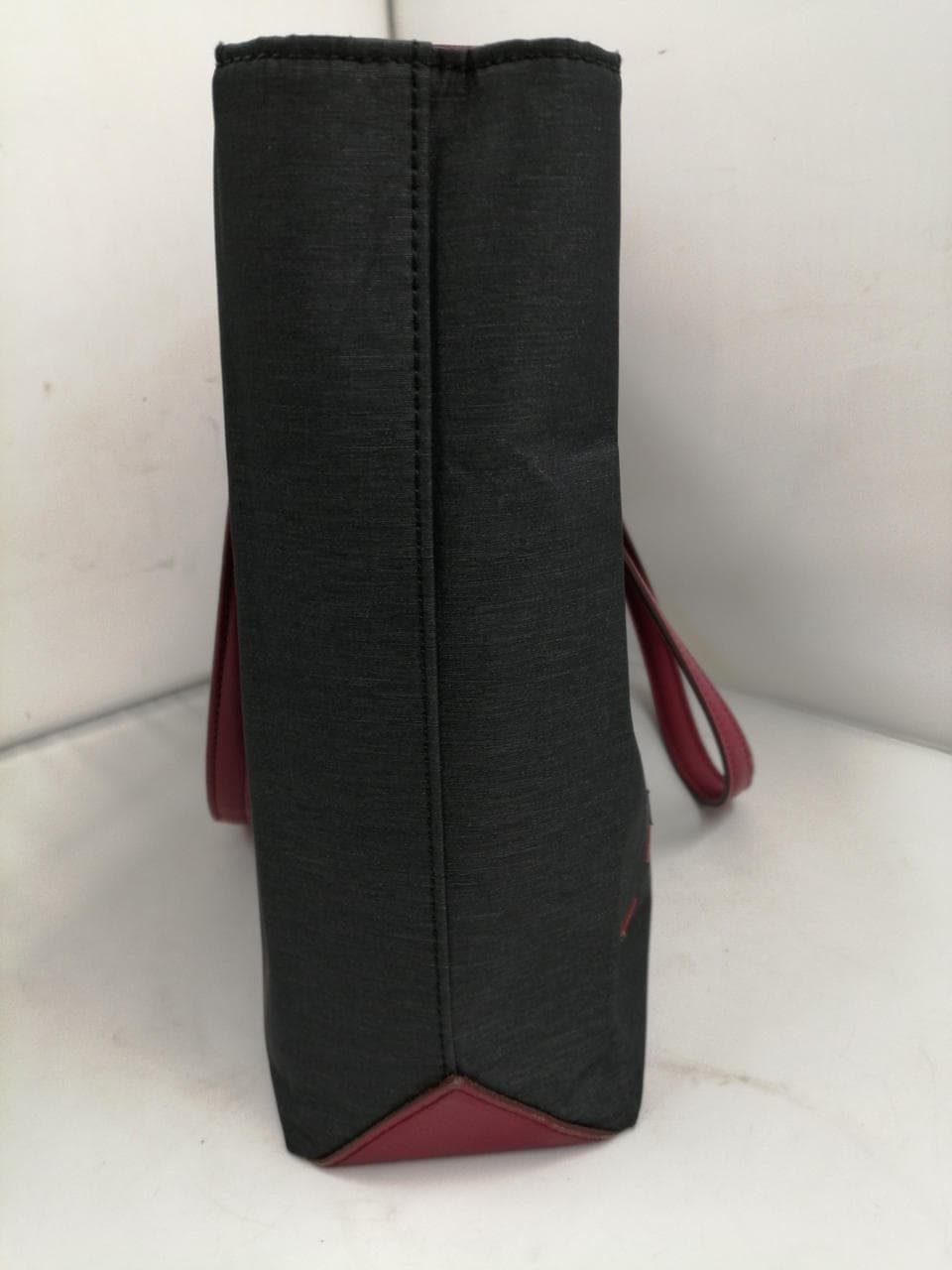 Stitched Tote Bag: Black and Red 4