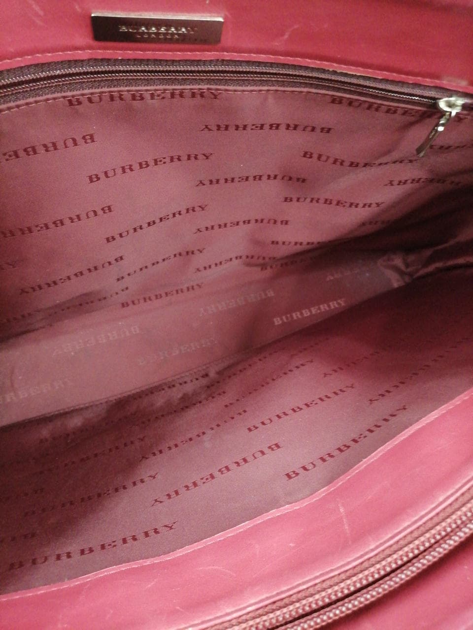 Stitched Tote Bag: Black and Red 9