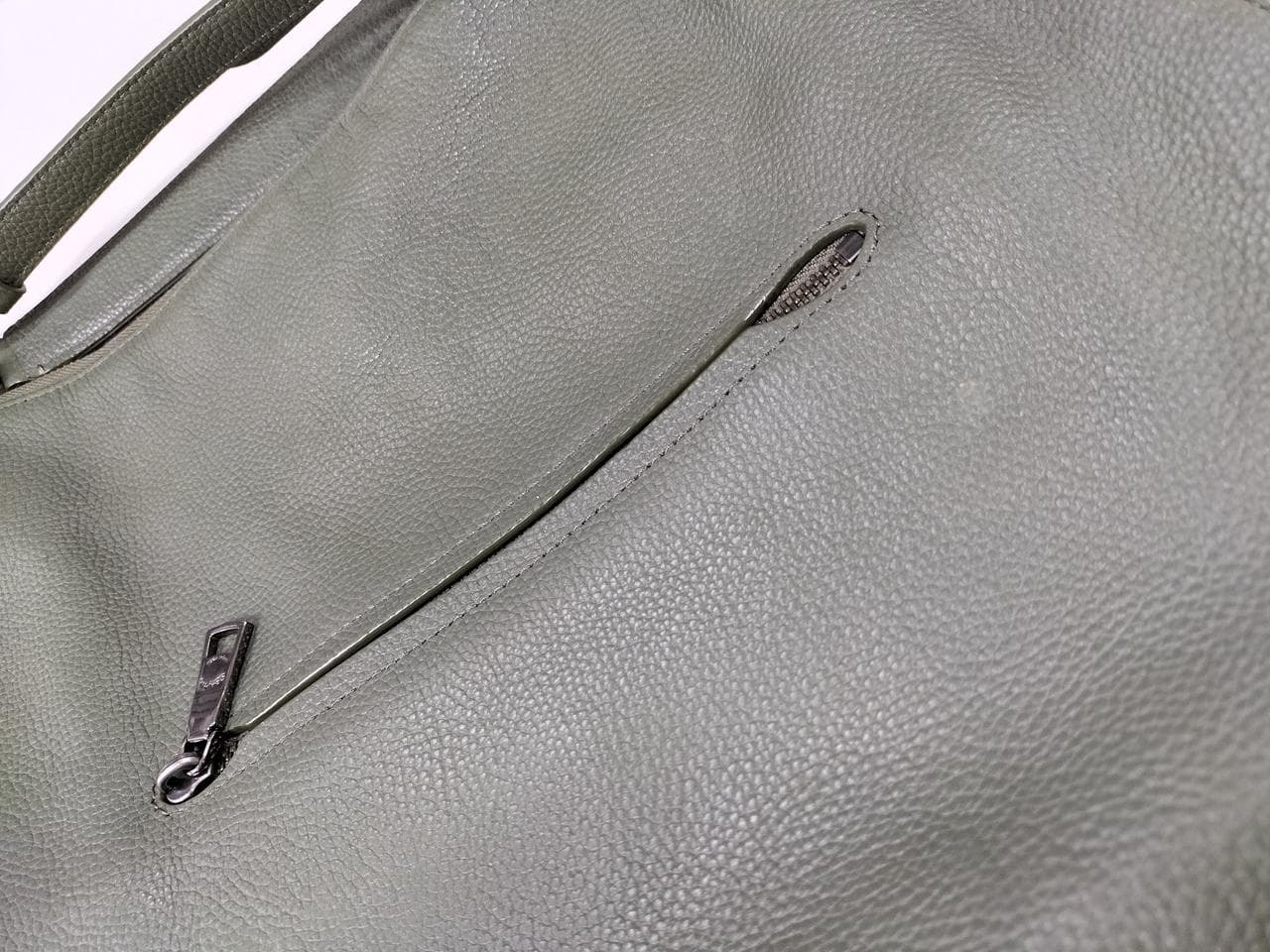 2WAY Leather Bag Olive 58036 14